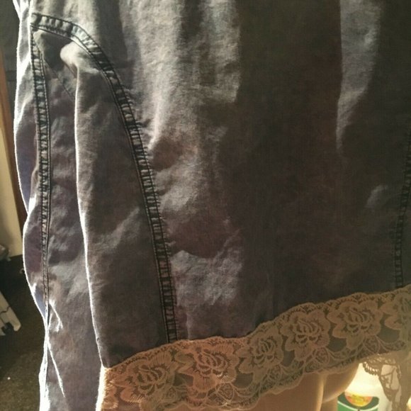 DENIM JEAN JACKET LADIES LACE DESIGN SIZE XXXL - Picture 5 of 5